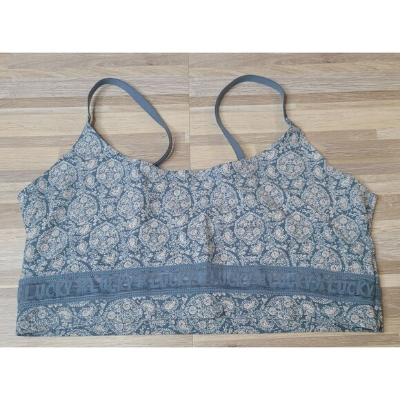 Lucky Brand Women's Size XL Spagetti Strap Tank Top Sports Summer Floral - Picture 1 of 10